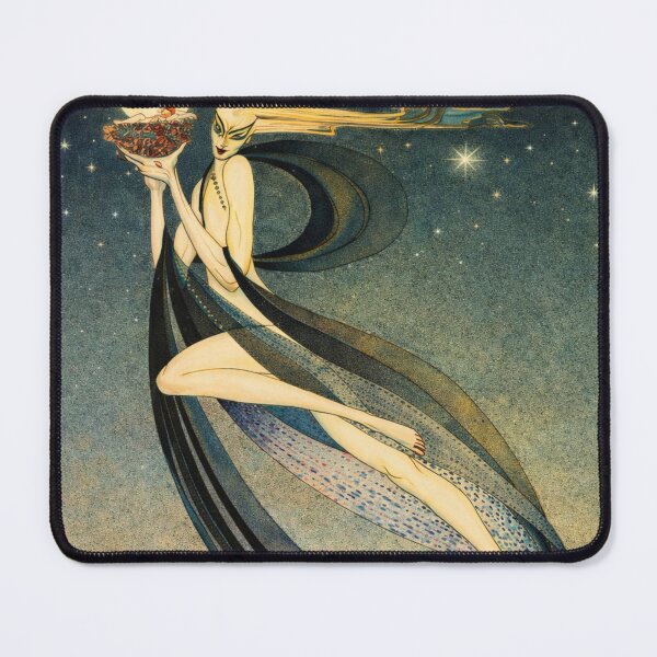 Item preview,  Zephyr Art Nouveau Illustration Ethereal Wind Spirit Holding Moon for Vintage Fantasy Art Lovers designed and sold by RickE.