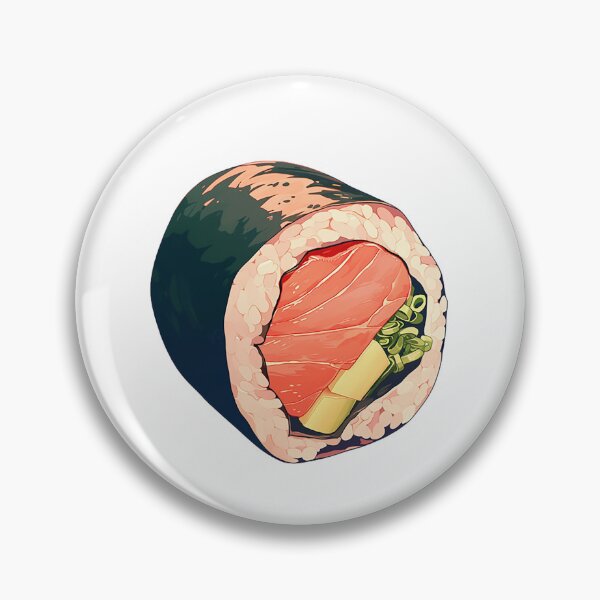 Item preview, Fresh Salmon Avocado Sushi Roll Illustration designed and sold by Christian Weiss.