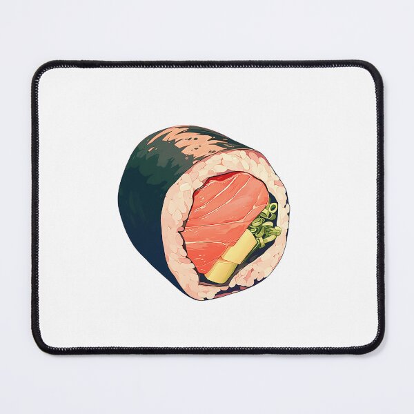Item preview, Fresh Salmon Avocado Sushi Roll Illustration designed and sold by Christian Weiss.