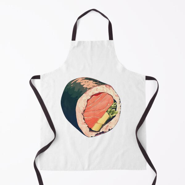Item preview, Fresh Salmon Avocado Sushi Roll Illustration designed and sold by Christian Weiss.