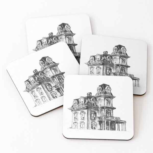 Item preview, Victorian Gothic House · House by the Railroad Illustration · Edward Hopper Inspired Architecture · Psycho Hitchcock designed and sold by Atropa Parcae.