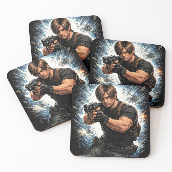 Item preview, Leon S. Kennedy Action Artwork | Resident Evil Gaming Fan Art designed and sold by Kate1art.
