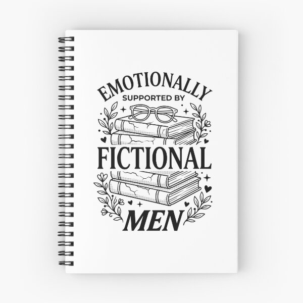 Item preview, Emotionally Supported by Fictional Men - Black Text designed and sold by RNG-Apparel.