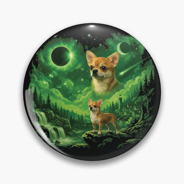 Item preview, Chihuahua Howling to The Moon Vintage 90s Retro Animal Dog designed and sold by BOUCHERIT amine.