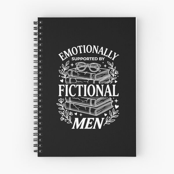 Item preview, Emotionally Supported by Fictional Men - White Text designed and sold by RNG-Apparel.