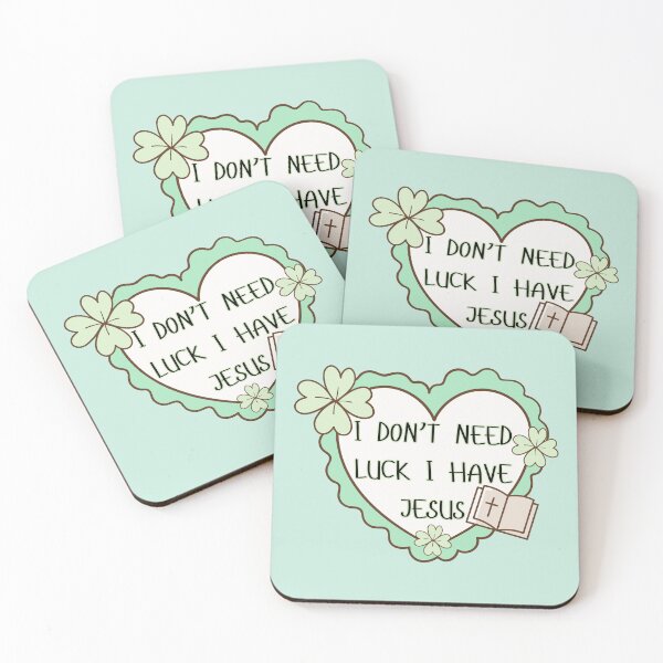 Item preview, I Don't Need Luck I Have Jesus Green Heart Shamrock designed and sold by Forevermore.