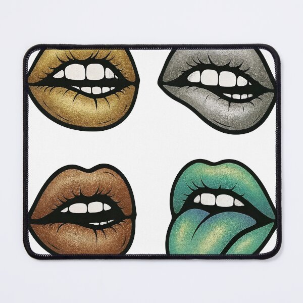 Item preview, Vibrant lip illustrations in various metallic colors designed and sold by Creative88Art.