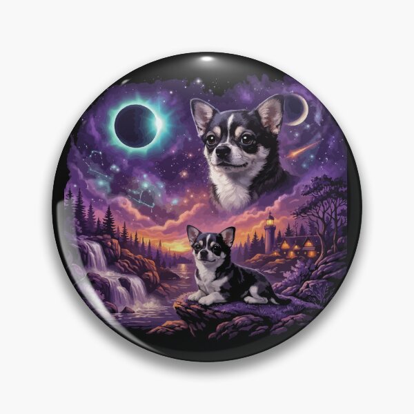 Item preview, Chihuahua Howling to The Moon Vintage 90s Retro Animal Dog designed and sold by BOUCHERIT amine.