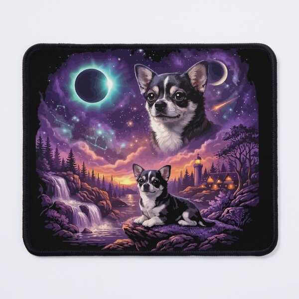 Item preview, Chihuahua Howling to The Moon Vintage 90s Retro Animal Dog designed and sold by BOUCHERIT amine.