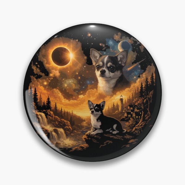 Item preview, Chihuahua Howling to The Moon Vintage 90s Retro Animal Dog designed and sold by BOUCHERIT amine.