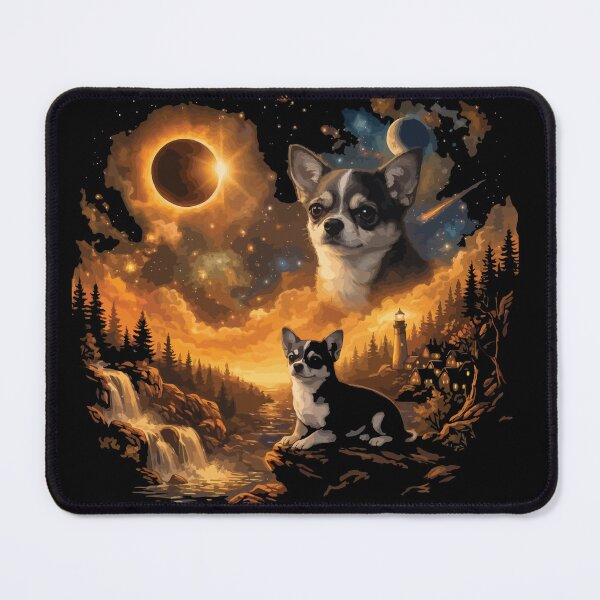 Item preview, Chihuahua Howling to The Moon Vintage 90s Retro Animal Dog designed and sold by BOUCHERIT amine.