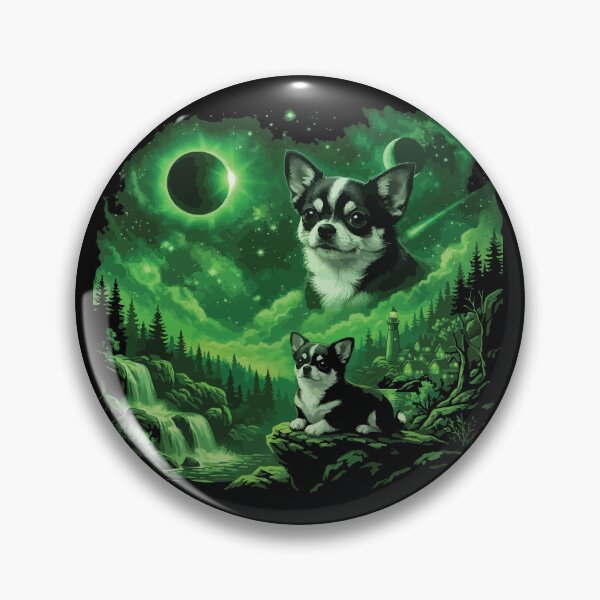 Item preview, Chihuahua Howling to The Moon Vintage 90s Retro Animal Dog designed and sold by BOUCHERIT amine.