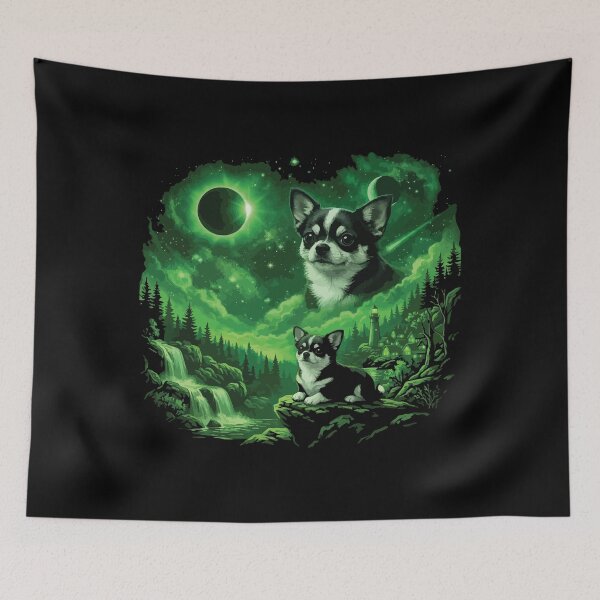 Item preview, Chihuahua Howling to The Moon Vintage 90s Retro Animal Dog designed and sold by BOUCHERIT amine.