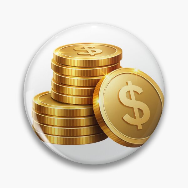 Item preview, Golden dollar coins stacked with one leaning on the pile designed and sold by Creative88Art.