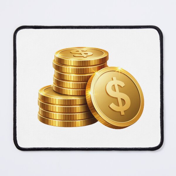 Item preview, Golden dollar coins stacked with one leaning on the pile designed and sold by Creative88Art.