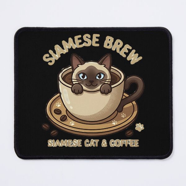 Item preview, Siamese Brew - Cute Siamese Cat in Coffee Cup Kawaii Art designed and sold by AbulailArt.
