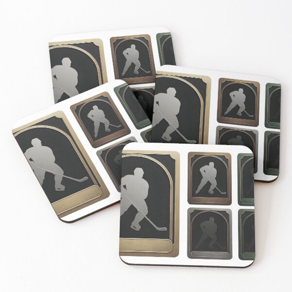 Item preview, Hockey player silhouettes on metallic award plaques designed and sold by Creative88Art.