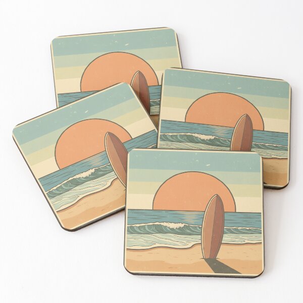 Item preview, Vintage Sunset Surfboard Beach designed and sold by urbinet.
