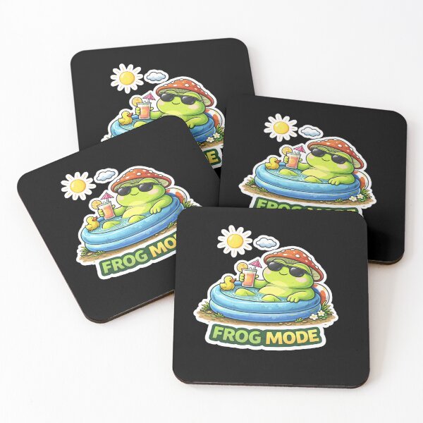 Item preview, Frog Mode – Funny Chill Frog Summer Meme Sticker designed and sold by VibeOffline Studio.
