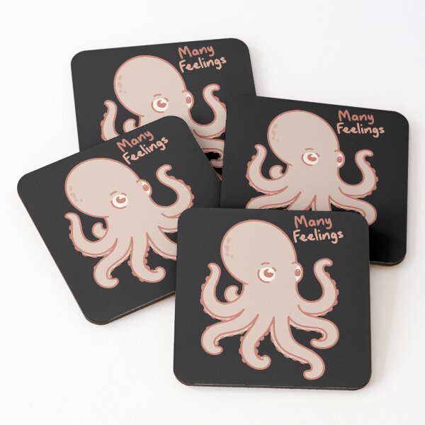 Item preview, Many Feelings Cute Octopus Illustration designed and sold by OuSfian1.