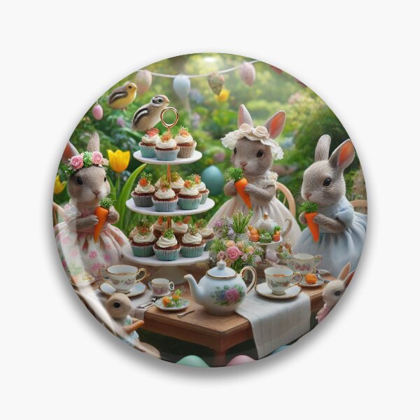 Item preview, Bunny Easter Garden Tea Party designed and sold by NancyzKreations.