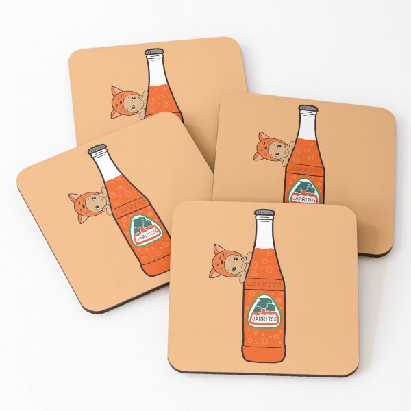 Item preview, Cute Orange Cat Angel & Mandarin Jarritos - Kawaii Soda Art designed and sold by Blindboxbaddiez.