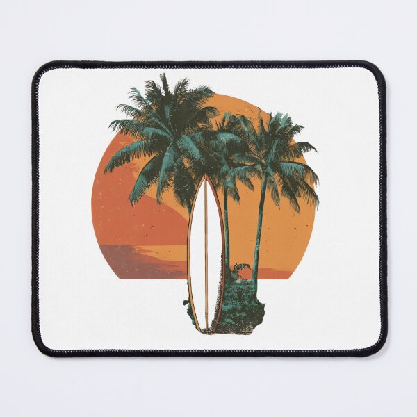 Item preview, Vintage Surfboard Palm Trees Sunset designed and sold by urbinet.