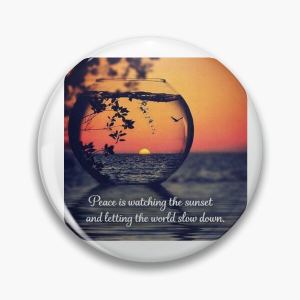 Item preview, Peaceful Sunset Reflection Inspirational Quote designed and sold by BRADZZ STREETWEAR.
