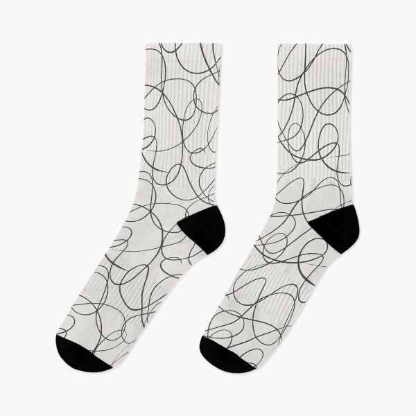 Item preview, Continuous Abstract Line Pattern-Minimal Modern Scribble Design designed and sold by Katnoirart.