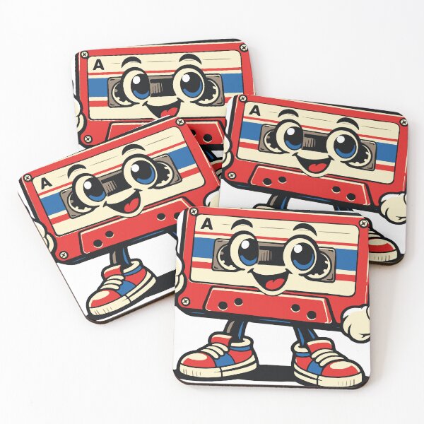 Item preview, A nostalgic cassette tape character inspired by retro music culture. The playful expression and vintage aesthetic make it appealing to fans of retro design designed and sold by Dejbar.