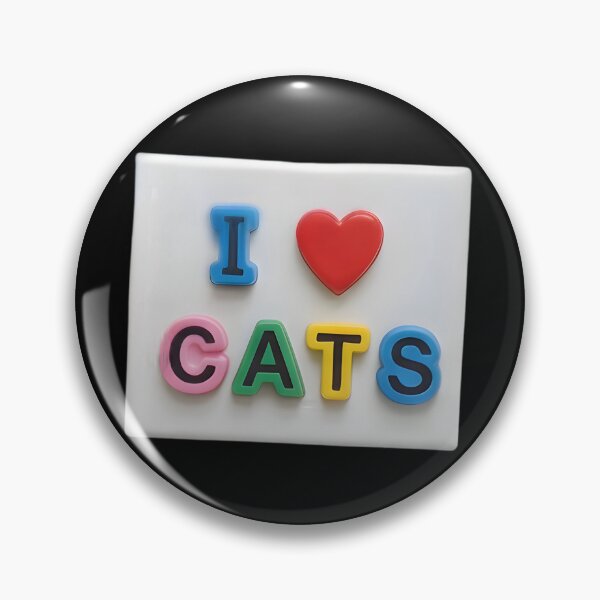 Item preview, Retro I love Cats Heart Refrigerator Letter Magnets designed and sold by TackyTime.