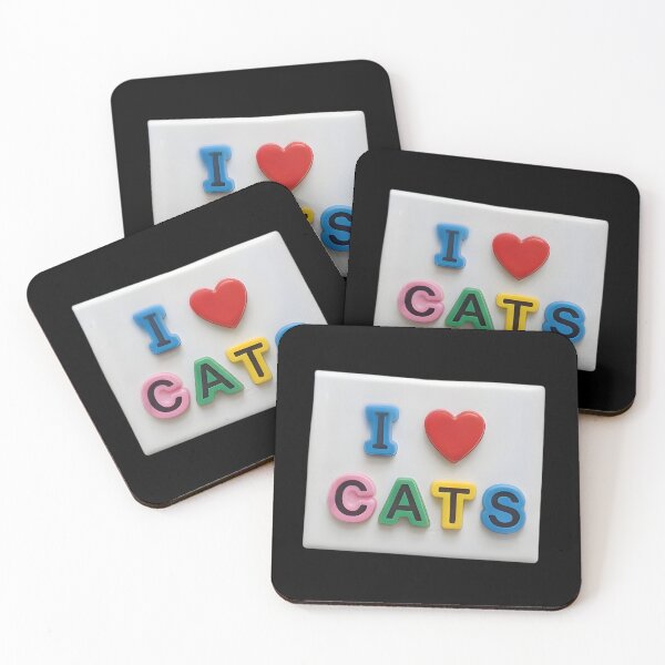 Item preview, Retro I love Cats Heart Refrigerator Letter Magnets designed and sold by TackyTime.