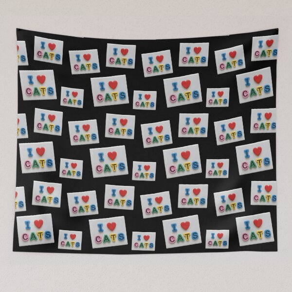 Item preview, Retro I love Cats Heart Refrigerator Letter Magnets designed and sold by TackyTime.