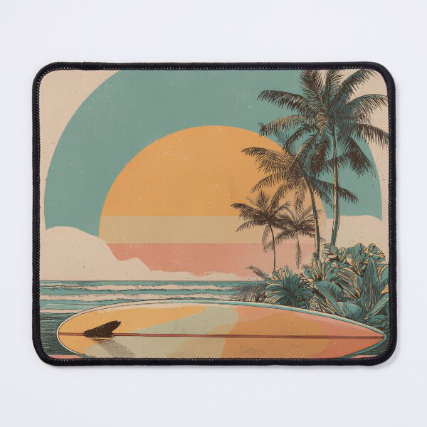 Item preview, Vintage Tropical Surfboard Sunset designed and sold by urbinet.
