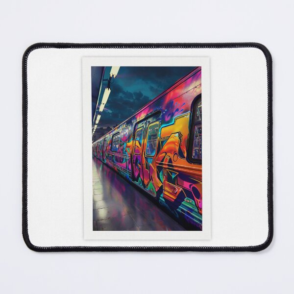 Item preview, Graffiti Subway Metro Train – Urban Street Art Metro Illustration designed and sold by ArcticFoxStudio.