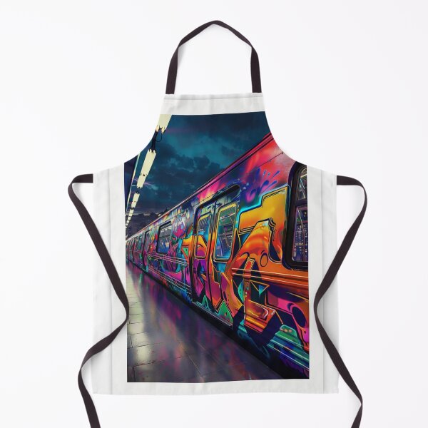 Item preview, Graffiti Subway Metro Train – Urban Street Art Metro Illustration designed and sold by ArcticFoxStudio.