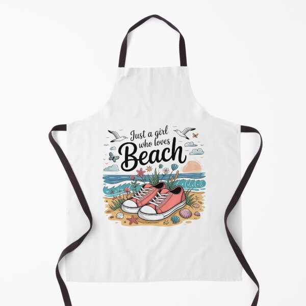 Item preview, Just a Girl Who Loves the Beach T-Shirt – Cute Coastal Sneaker Design for Beach Lovers & Summer Vacation Gifts designed and sold by GemBob Creations.