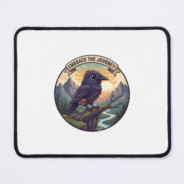 Item preview, Embrace the Journey: Whimsical Raven Explorer Sticker designed and sold by Desperate Measures.