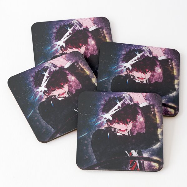 Item preview, Rin Okumura Blue Exorcist Intense Blue Cosmic Glow Portrait designed and sold by mildaclairmo.
