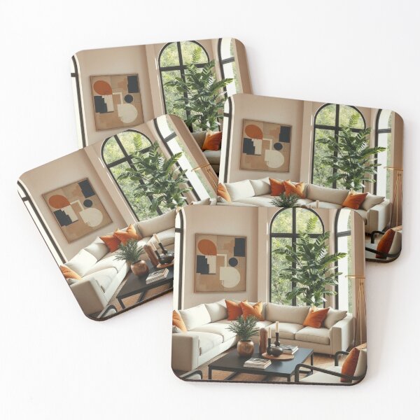 Item preview, Modern Mediterranean Living Room with Burnt Orange Accents designed and sold by Jade Ado.