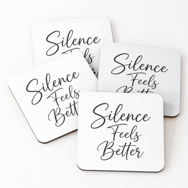 Item preview, Silence Feels Better Introvert Minimal Quote designed and sold by Quiet Mode Studio.