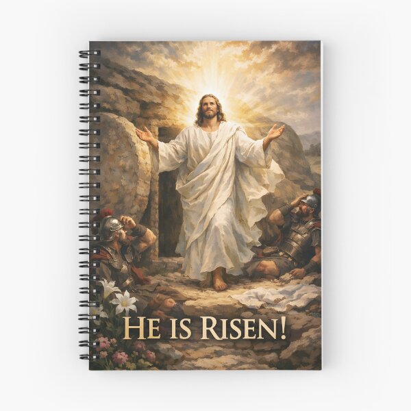 Item preview, He Is Risen Jesus Christ Resurrection Religious Easter Painting Art designed and sold by Supergrafix07.
