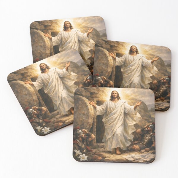 Item preview, He Is Risen Jesus Christ Resurrection Religious Easter Painting Art designed and sold by Supergrafix07.