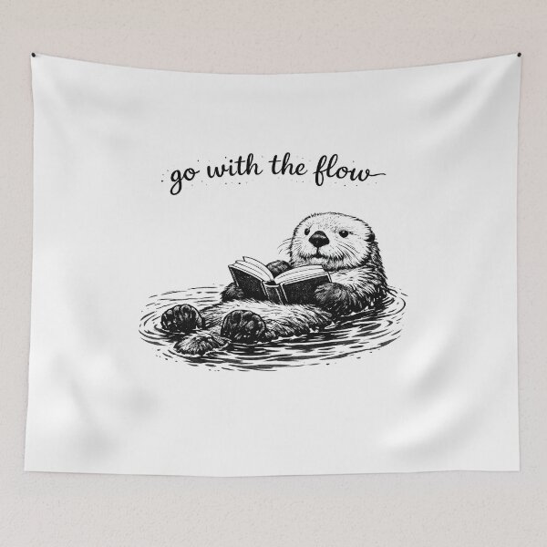 Item preview, Go with The Flow Sea Otter, Otter Reading designed and sold by faridman.