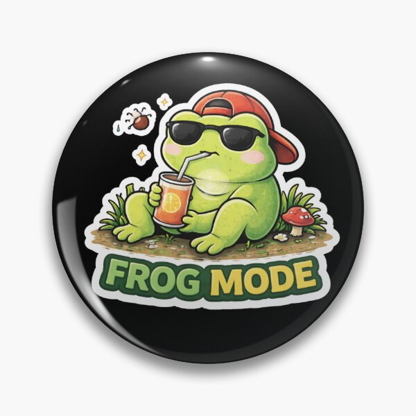 Item preview, Frog Mode – Chill Frog Meme Sticker designed and sold by VibeOffline Studio.