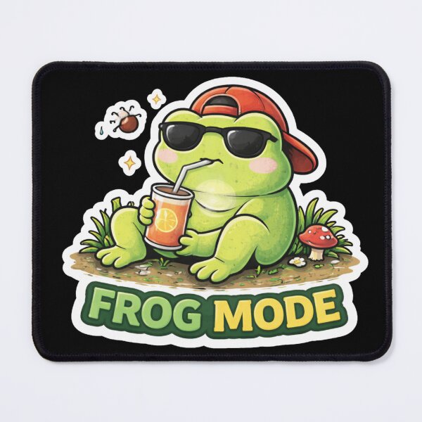 Item preview, Frog Mode – Chill Frog Meme Sticker designed and sold by VibeOffline Studio.