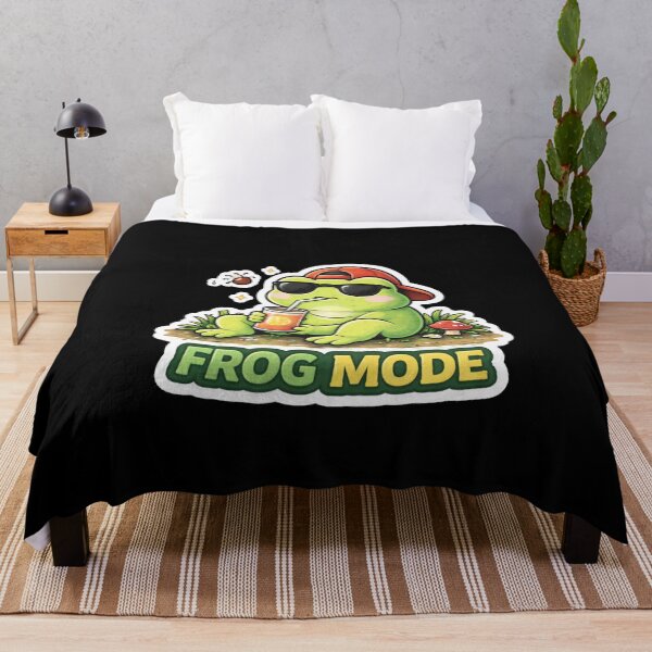 Item preview, Frog Mode – Chill Frog Meme Sticker designed and sold by VibeOffline Studio.