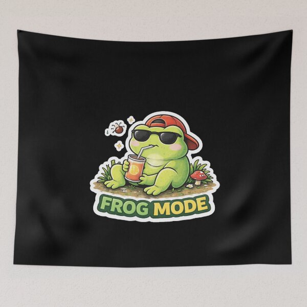 Item preview, Frog Mode – Chill Frog Meme Sticker designed and sold by VibeOffline Studio.