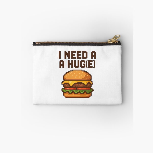 Item preview, Funny I Need A Hug Burger Retro Pixel Food Gamer Design. designed and sold by The-T-In-Retro.