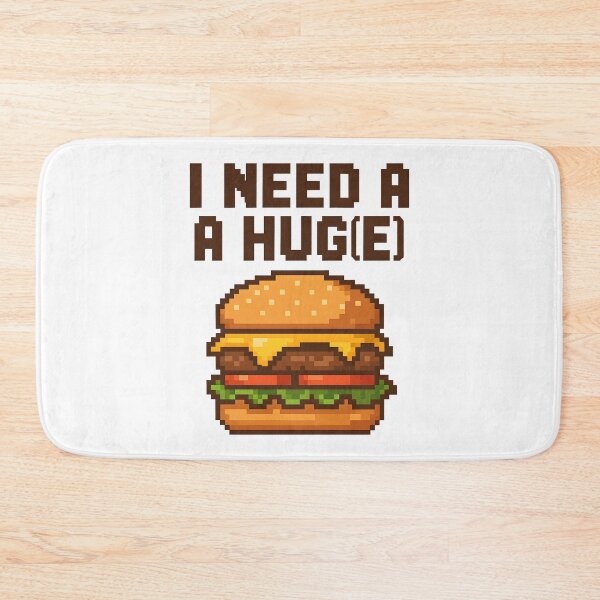 Item preview, Funny I Need A Hug Burger Retro Pixel Food Gamer Design. designed and sold by The-T-In-Retro.